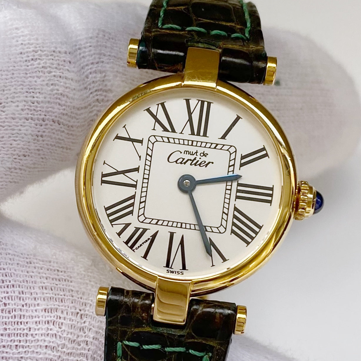 Cartier 1990s Vendome Opaline Watch SM