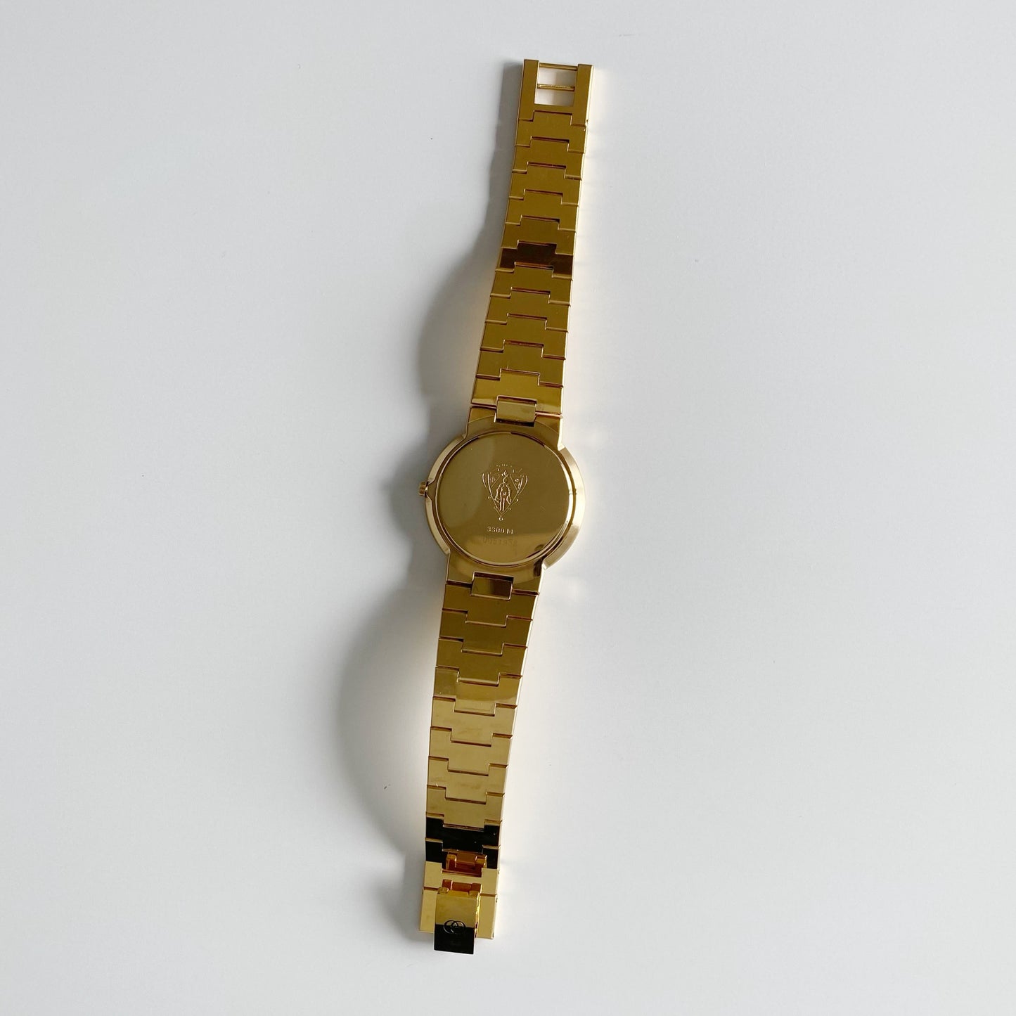 Gucci 1990s Black Dial Gold Plated Watch (Large)