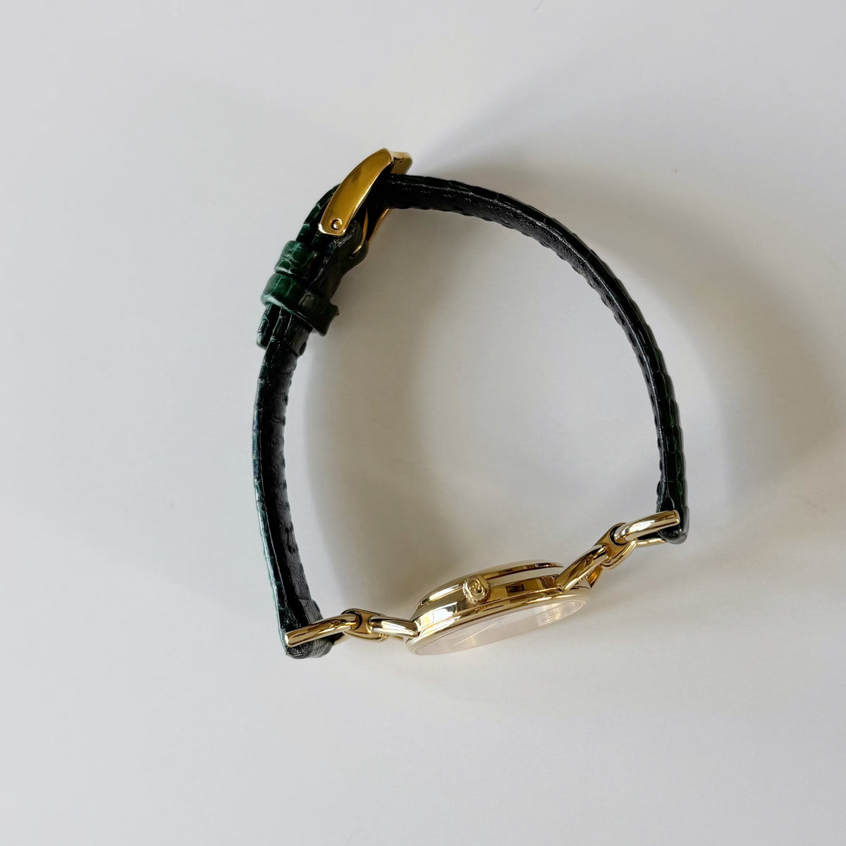 Gucci 1990s Seashell Dial Horsebit Watch