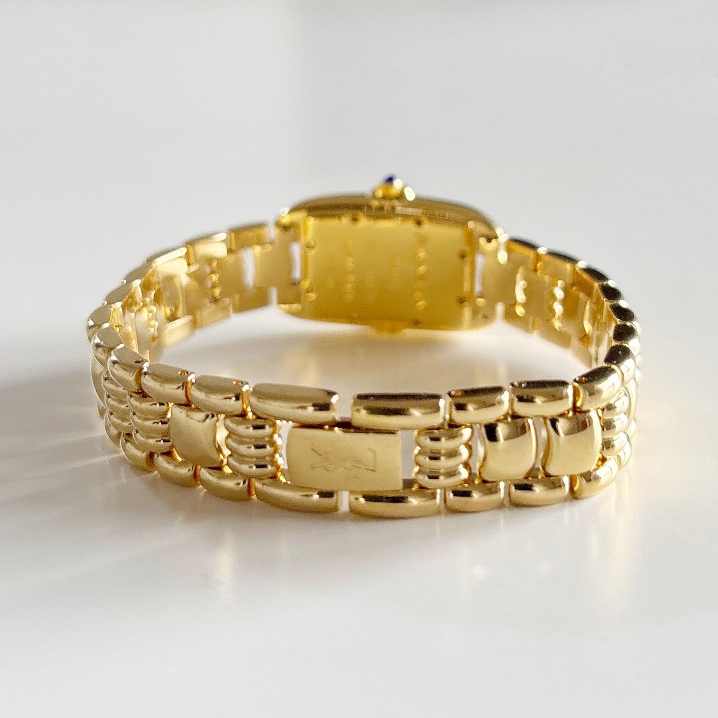 Yves Saint Laurent 1990s Tank Gold Plated Watch