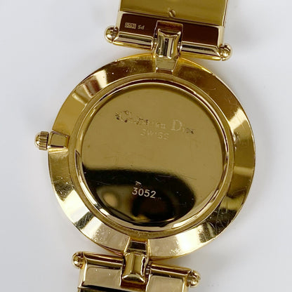 Dior 1990s Gold Plated Round Watch