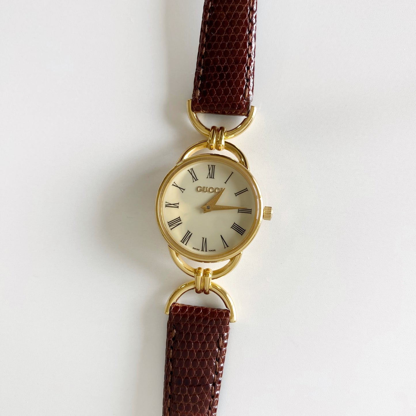 Gucci 1990s Gold Plated Horsebit Watch