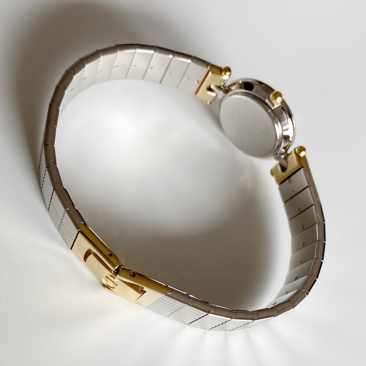 Dior 1990s Navy Dial Gold Plated Two Tone Watch