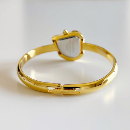 Yves Saint Laurent 1990s Heart Shaped Dial Gold Plated Watch