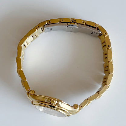 Gucci 1990s Date Gold Plated Watch