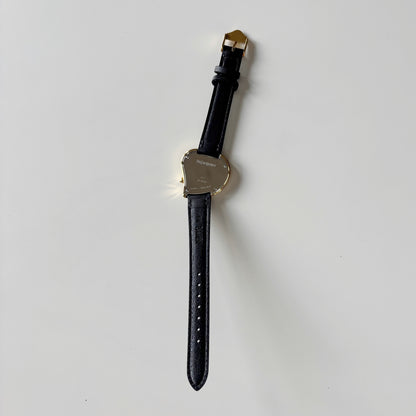 Yves Saint Laurent 1990s Heart Shaped Gold Plated Watch