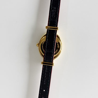Fendi 1990s Interchangeable Strap Gold Plated Watch with 5 straps, case