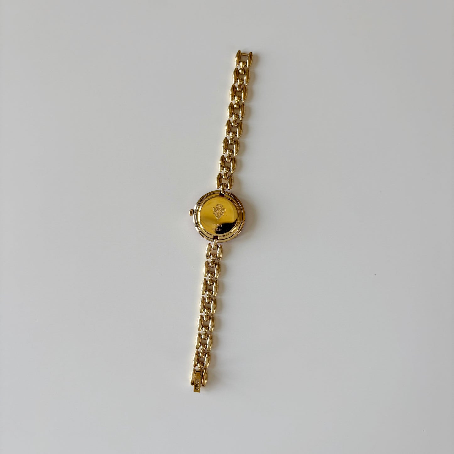 990s Interchangeable Bezel Gold Plated Rice Chain Watch with case, 6 bezels (160mm)