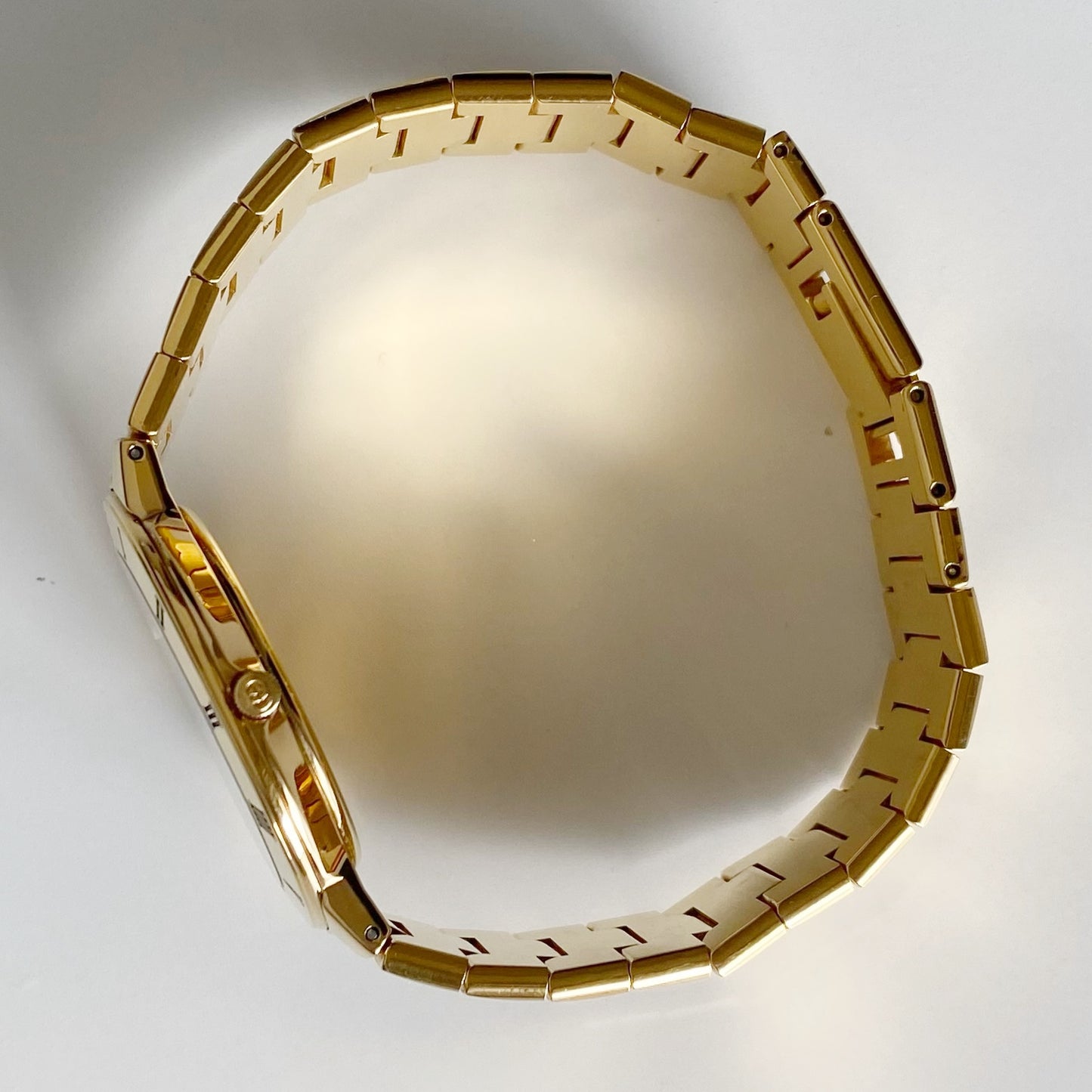 Gucci 1990s Black Dial Gold Plated Watch (Large)