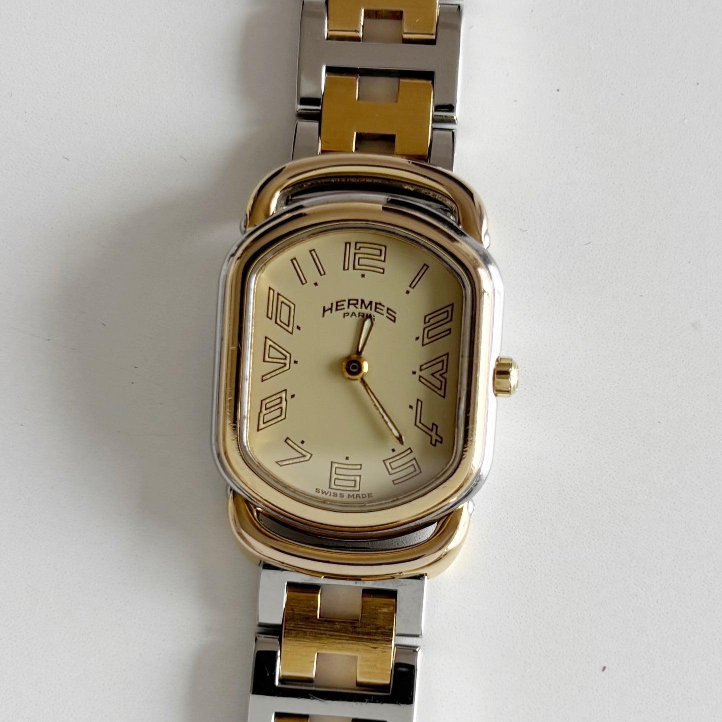 Hermes 1990s Rallye Two Tone Watch