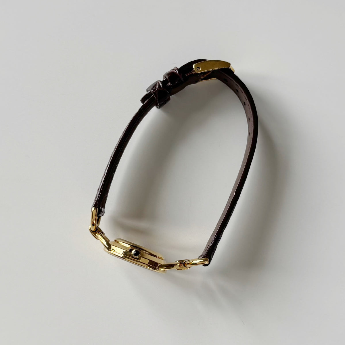 Gucci 1990s Gold Dial Horsebit Gold-Plated Watch
