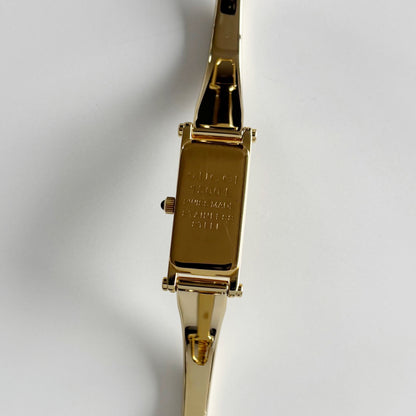 Gucci 1990s  Gold Dial Gold Plated Bangle Watch