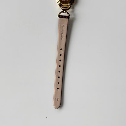 Gucci 1990s Seashell Dial Gold Plated Horsebit Gold Plated Watch