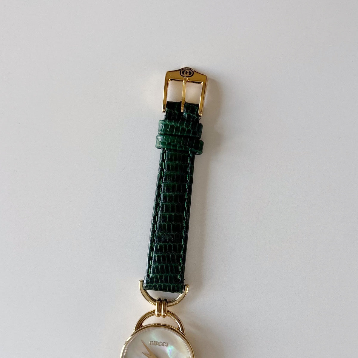 Gucci 1990s Seashell Dial Horsebit Watch