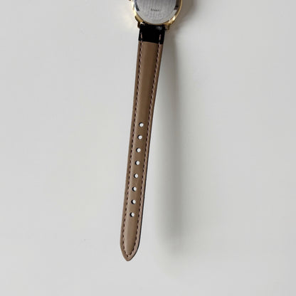 Dior 1990s Date CD Logo Round Dial Gold Plated Watch