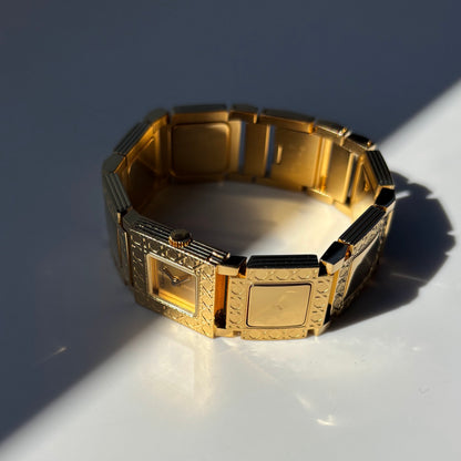Dior 1990s La Parisienne Interchangeable Strap Gold Plated Watch