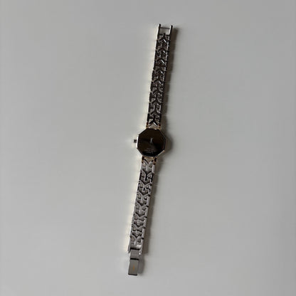 Yves Saint Laurent 1990s Octagon Gold Plated Two Tone Watch