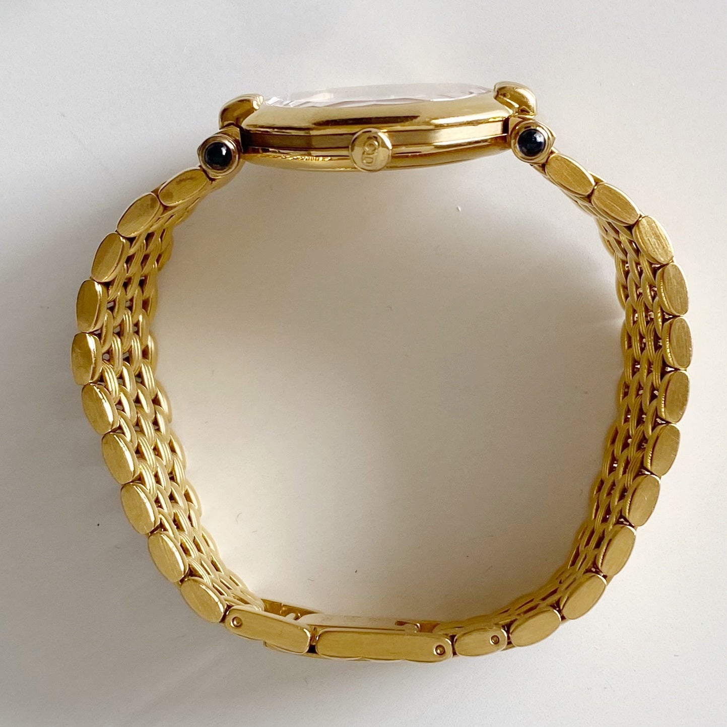 Dior 1990s Octagon Gold Plated Watch