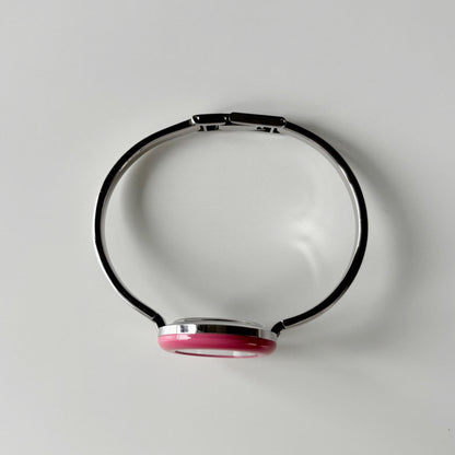 Gucci 1990s Interchangeable Bezel Stainless steel Bangle Watch with case, 12 bezels