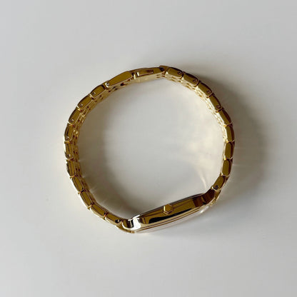 Yves Saint Laurent 1990s Oval Dial Gold Plated Watch