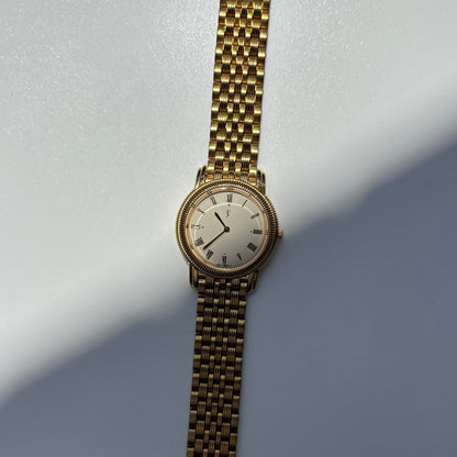 Yves Saint Laurent 1990s Round Dial Gold Plated Watch