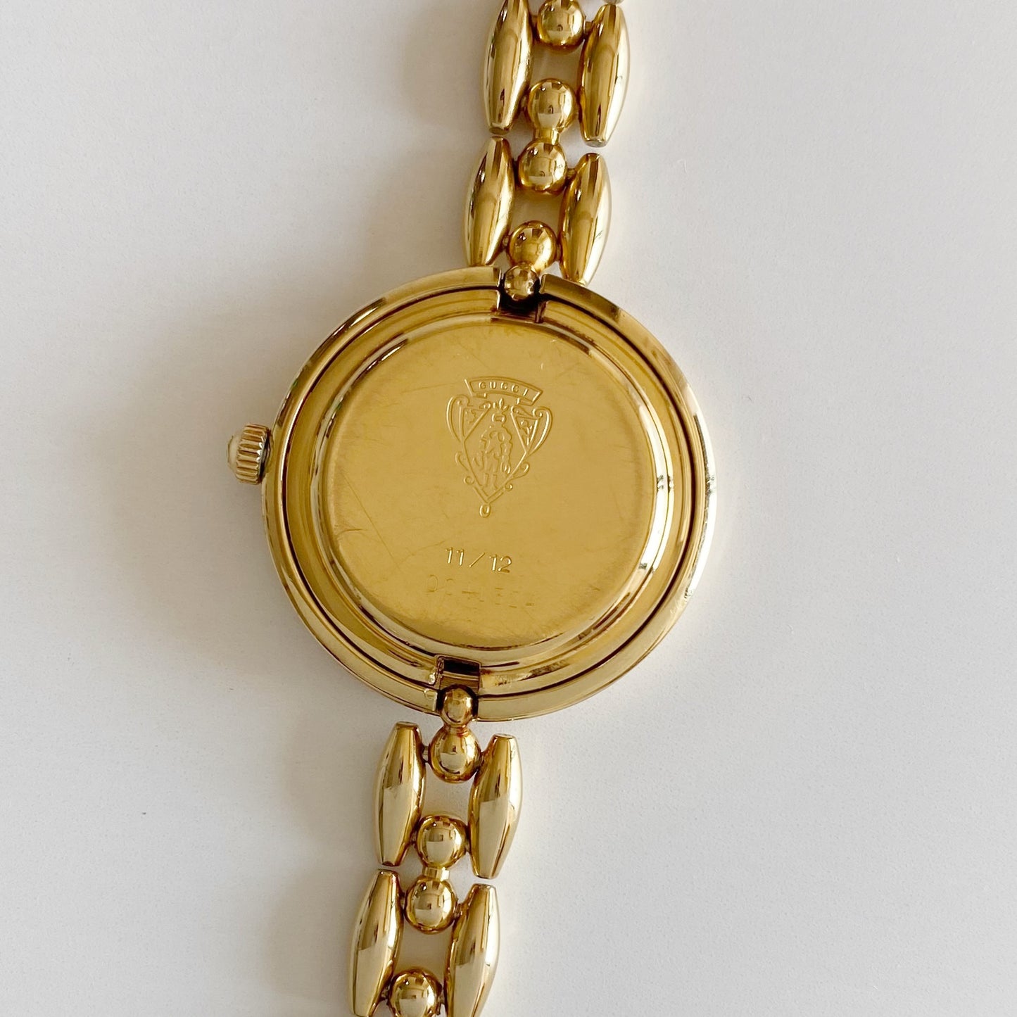 Gucci 1990s Interchangeable Bezel Gold Plated Watch with 6 bezels, case (165mm)