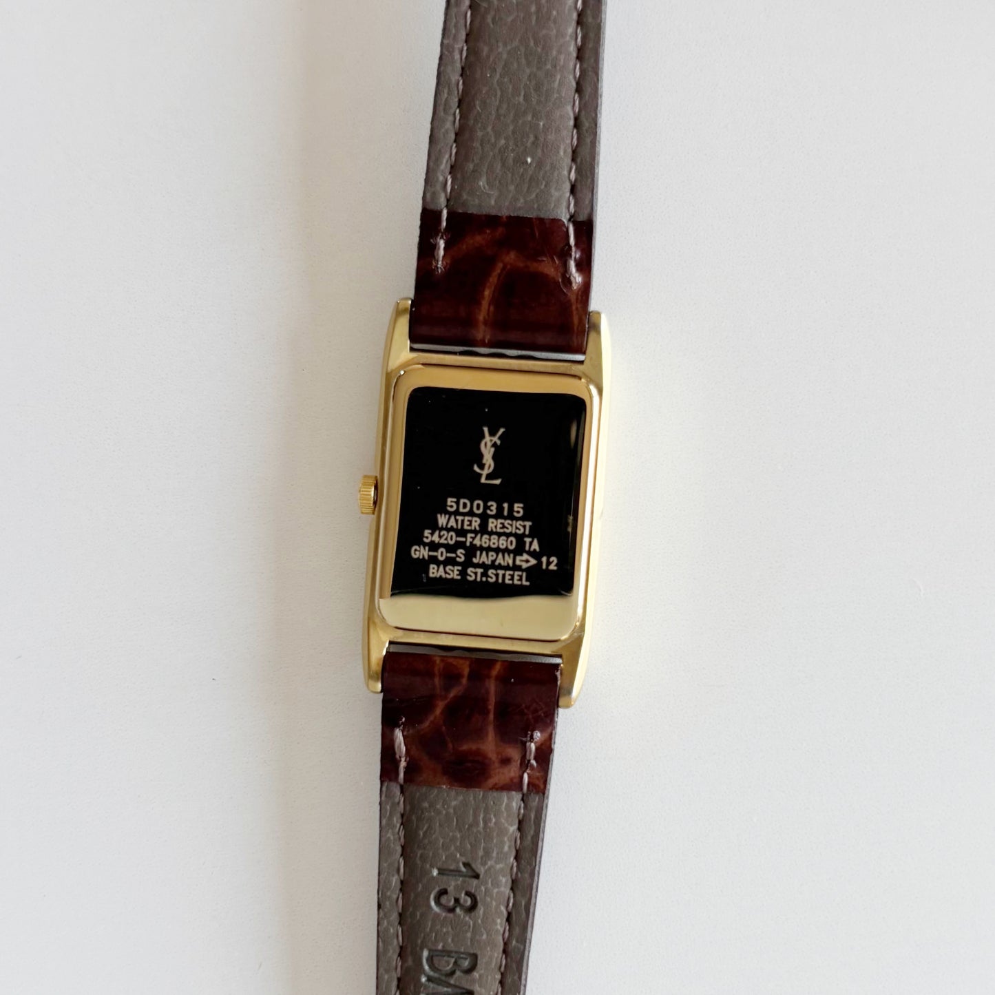 Yves Saint Laurent 1990s Tank Gold Plated Watch