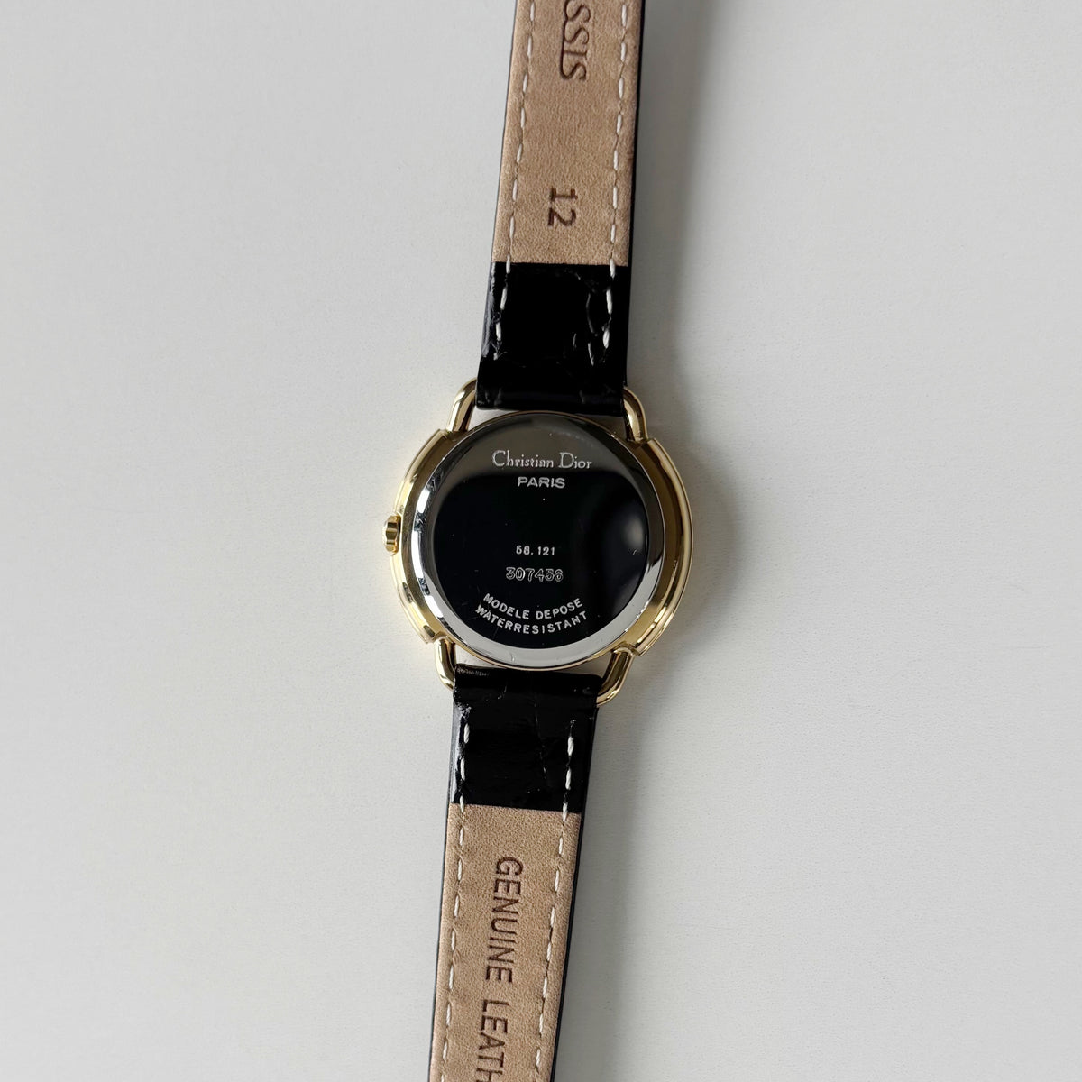 Dior 1990s Round Dial CD Logo Gold Plated Watch