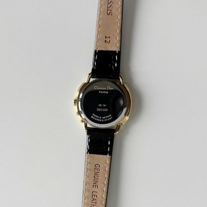 Dior 1990s Round Dial CD Logo Gold Plated Watch