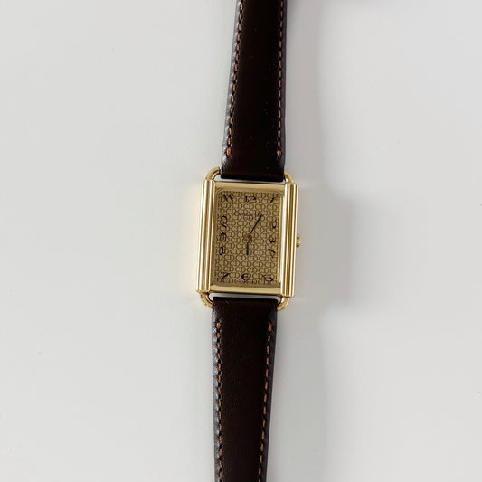 Dior 1990s Tank Gold Plated Watch