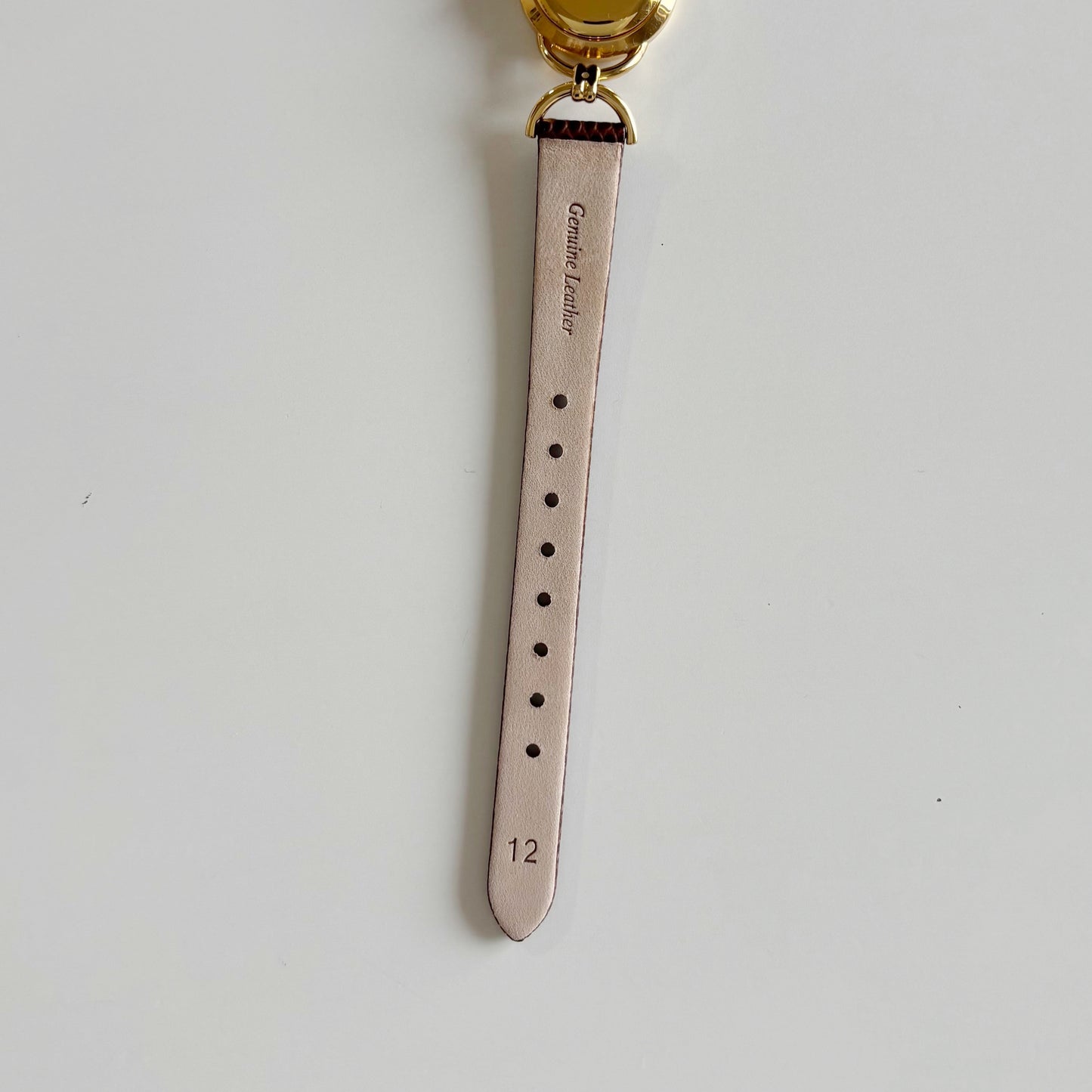 Gucci 1990s Seashell Dial Gold Plated Horsebit Watch