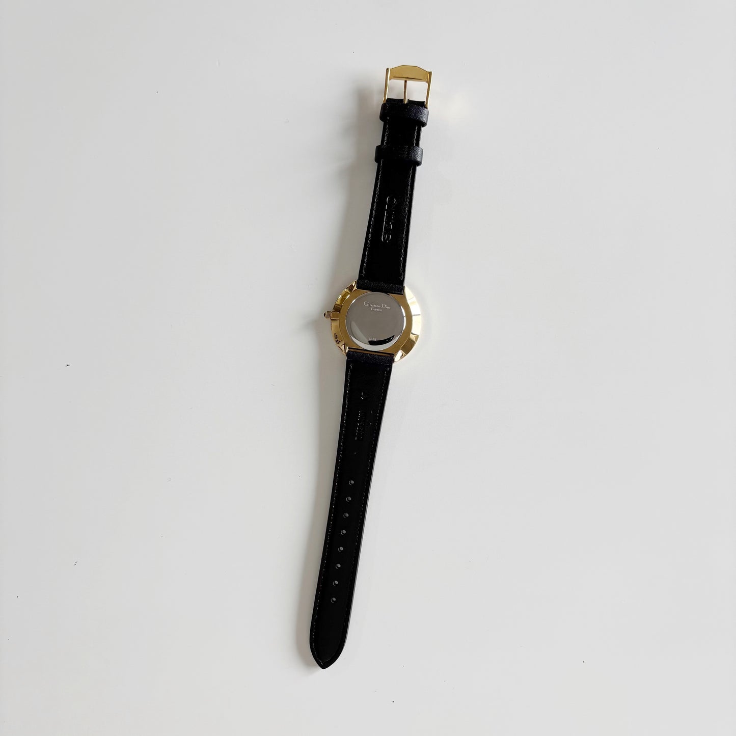 Dior 1990s Round Dial Gold Plated Watch (Large)