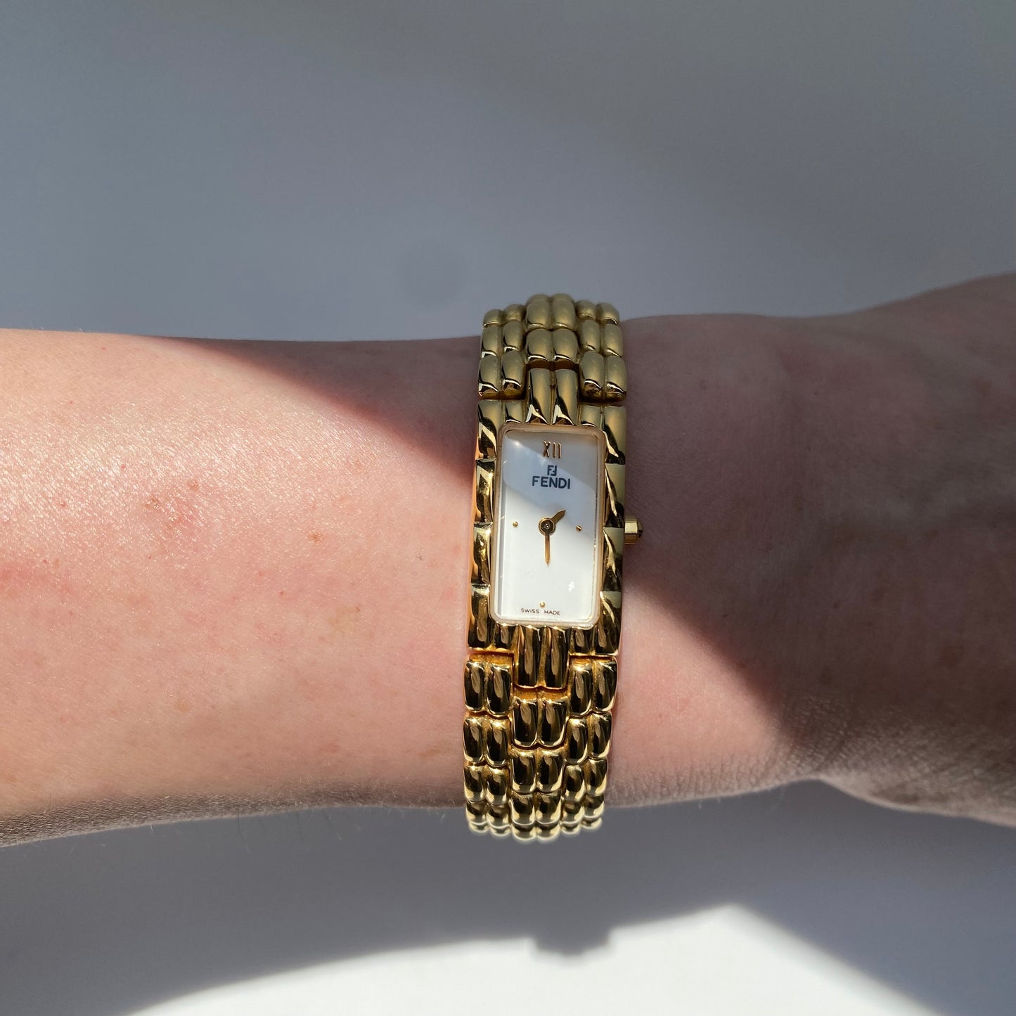Fendi 1990s Gold Plated Watch