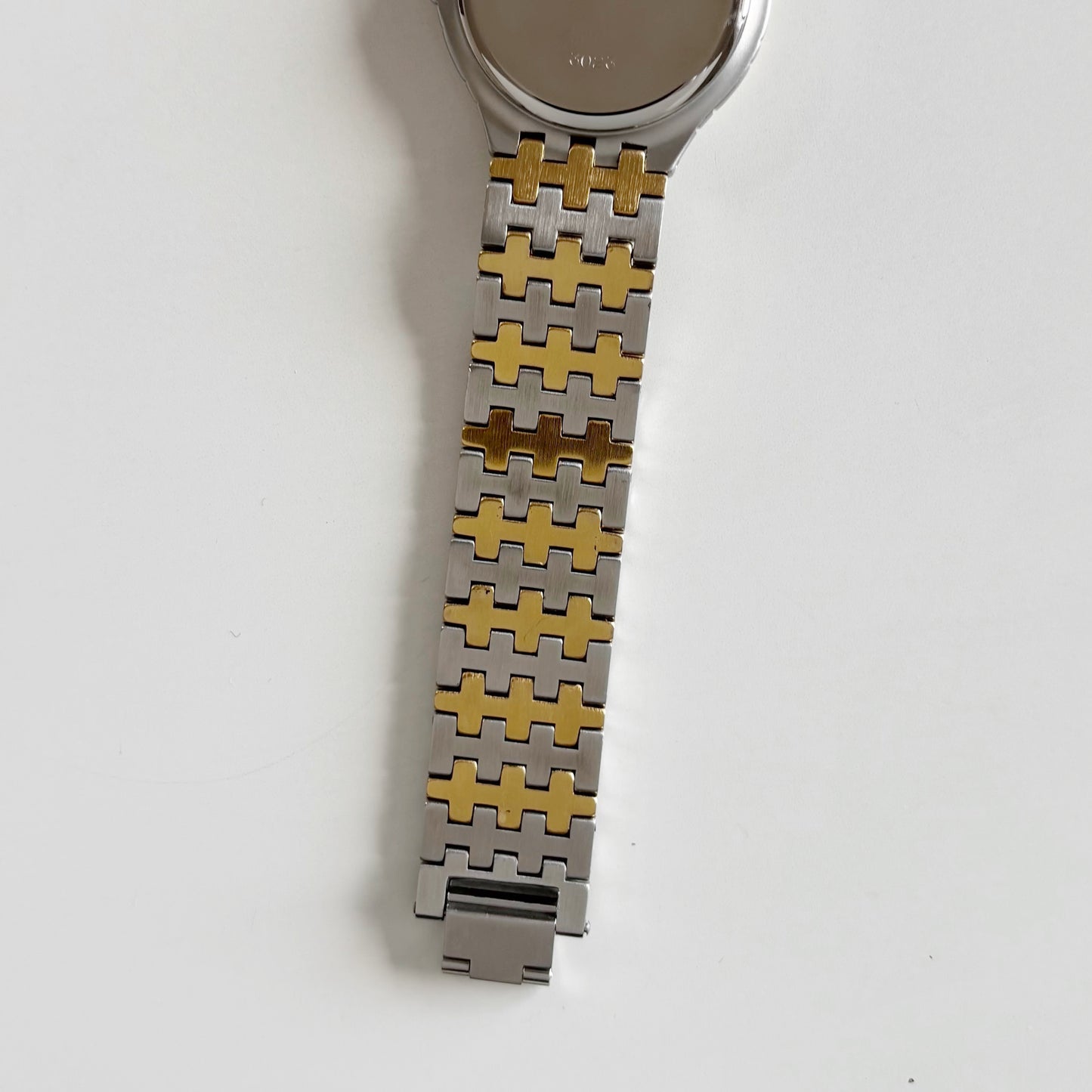 Dior 1990s Date Round Dial Gold Plated Two Tone Watch (Large)