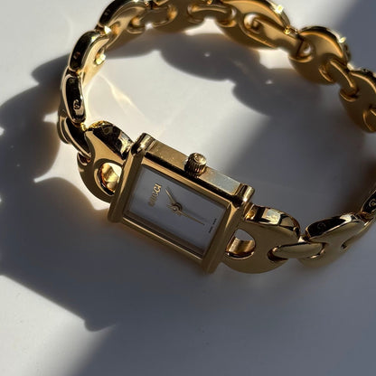 Gucci 1990s Interchangeable Strap Gold Plated Watch