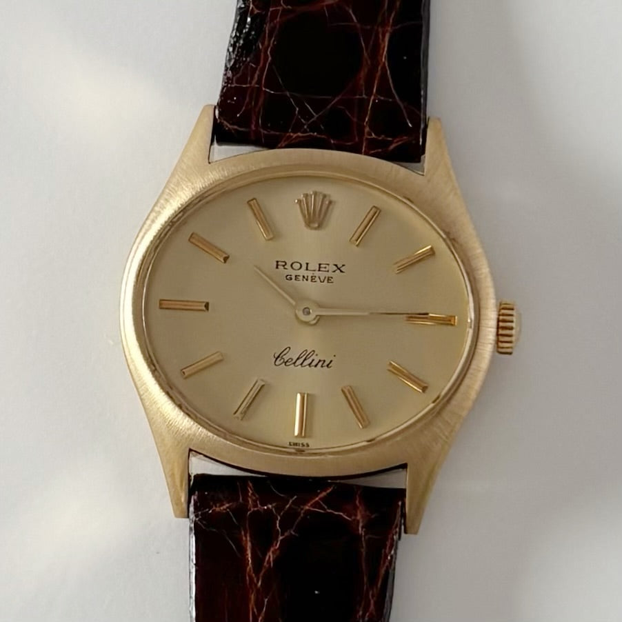 Rolex 1969 Cellini 18K Case Manual Wind Watch