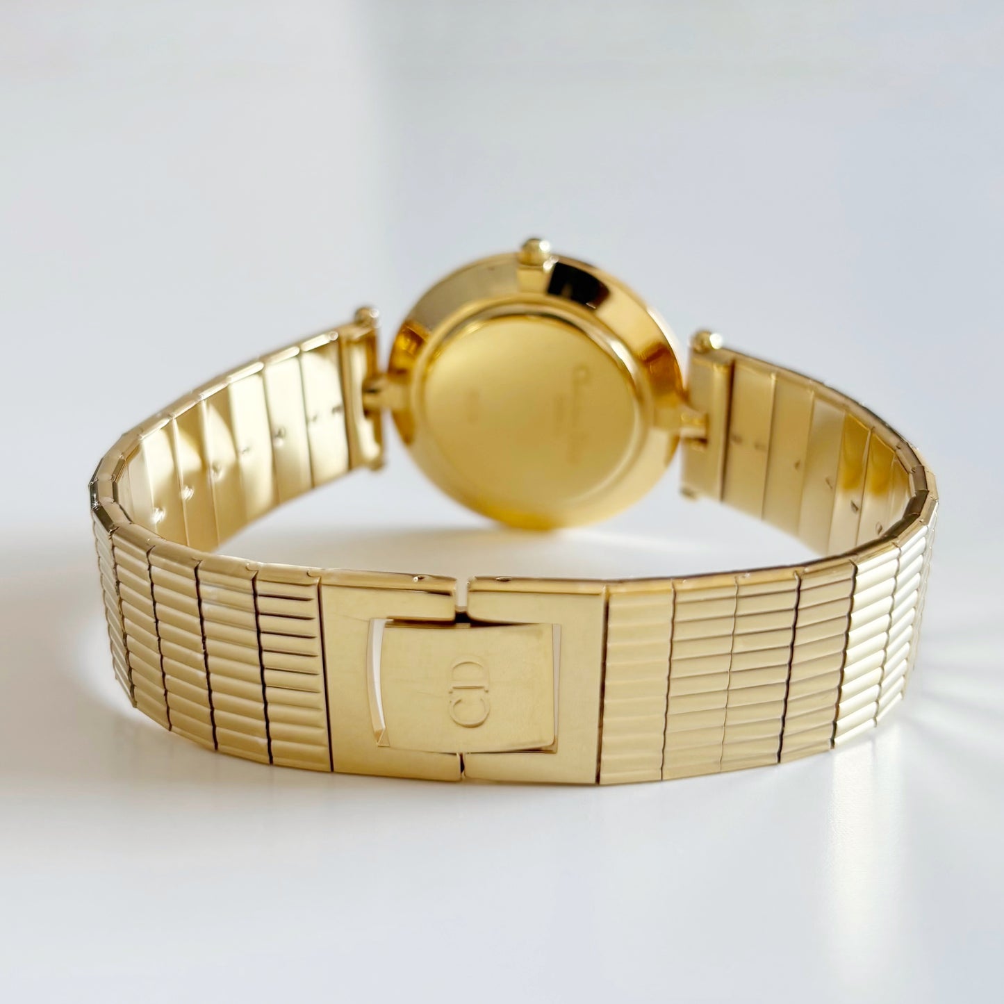 Dior 1990s Round Dial Gold Plated Watch (Large)