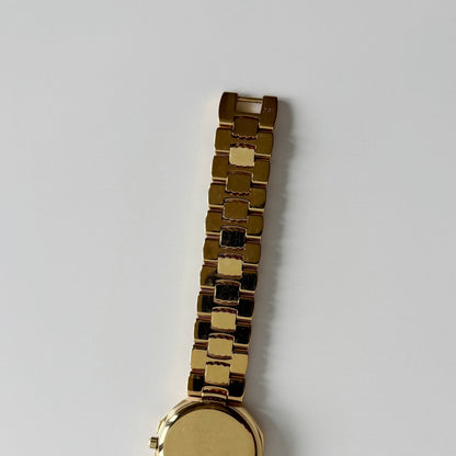 Dior 1990s Octagon Gold Plated Watch