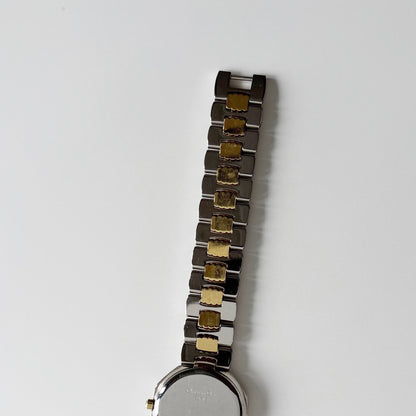 Dior 1990s Date Octagon Two Tone Watch