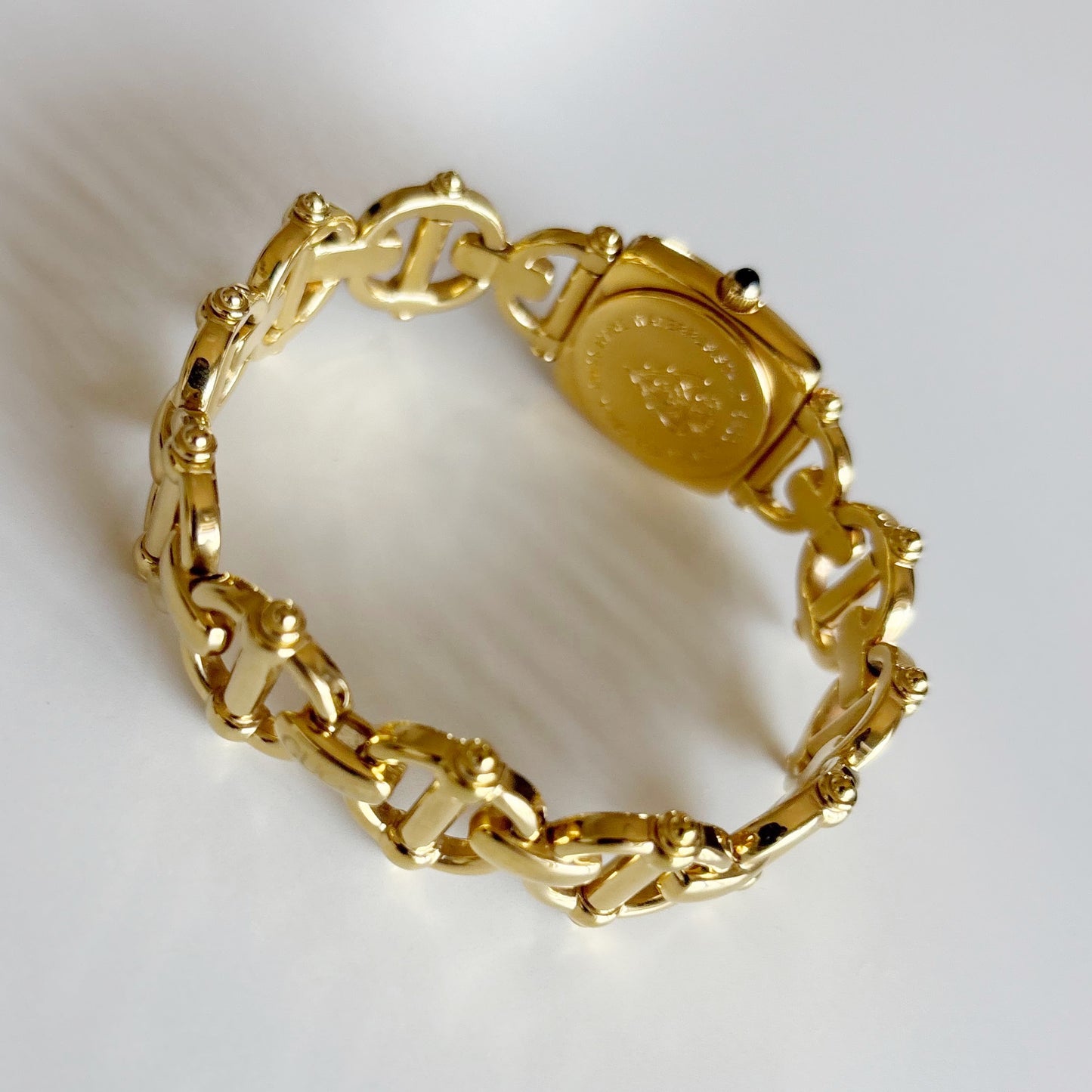 Gucci 1990s Seashell Dial Gold Plated Watch