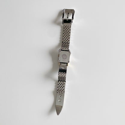 Fendi 1990s Seashell Dial Two Tone Belt Watch