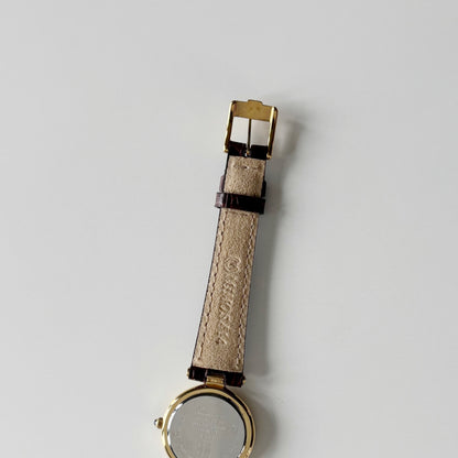 Givenchy 1990s Round Dial Gold Plated Watch