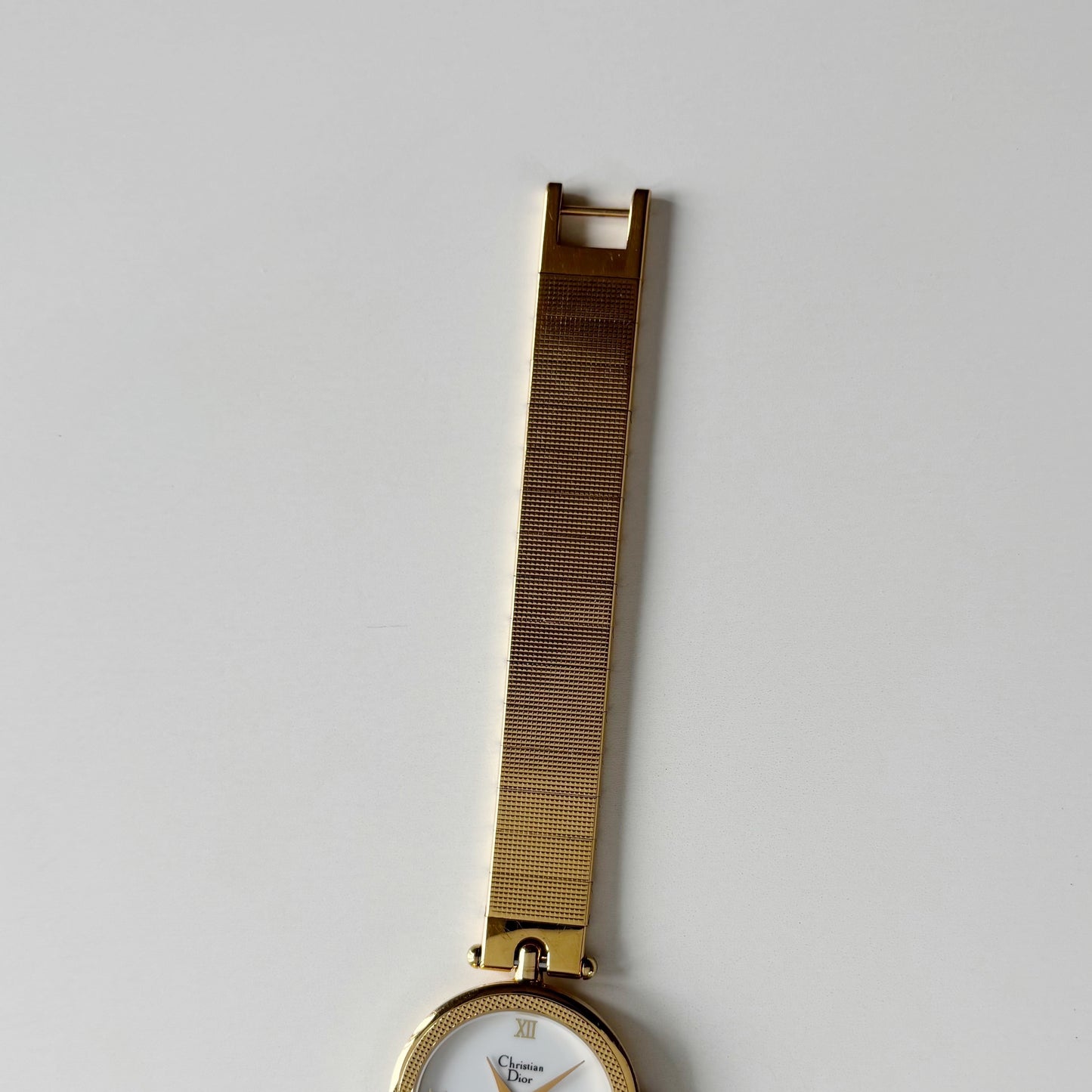 Dior 1990s Round Dial Gold Plated Watch