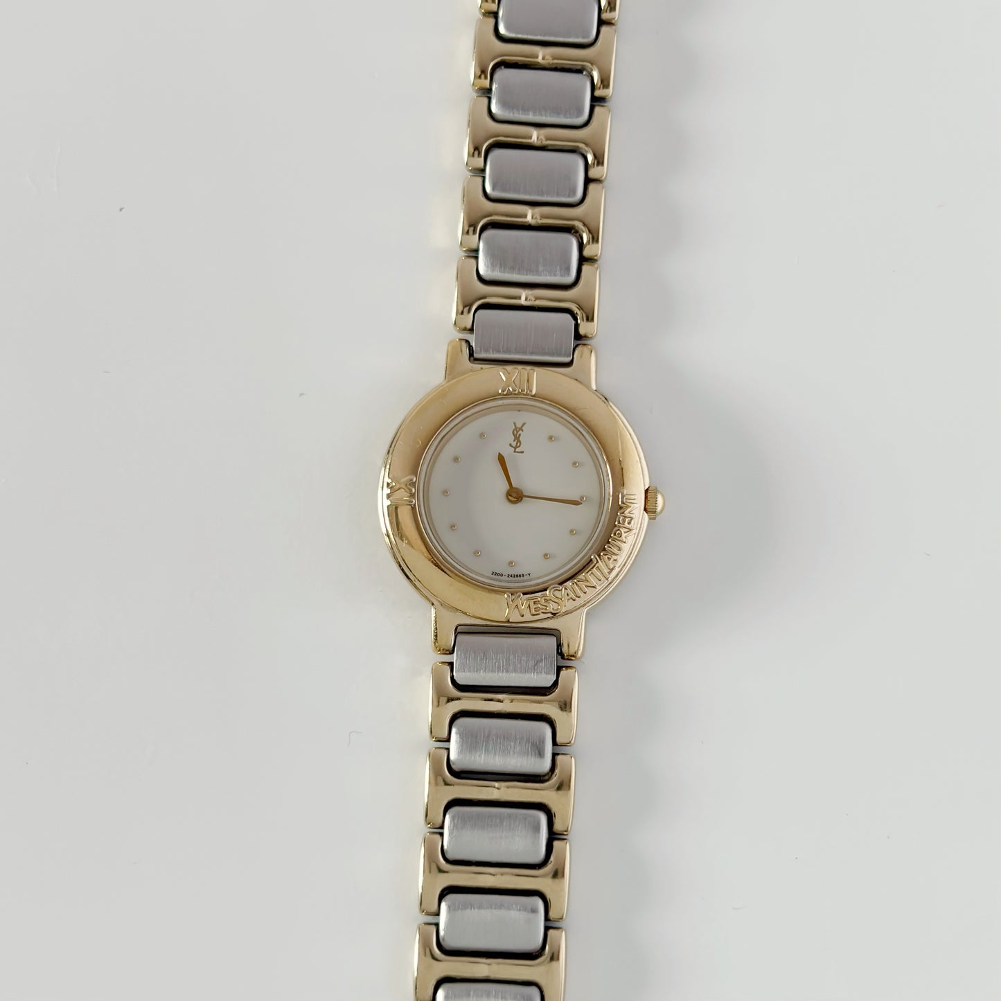 Yves Saint Laurent 1990s Two Tone Watch