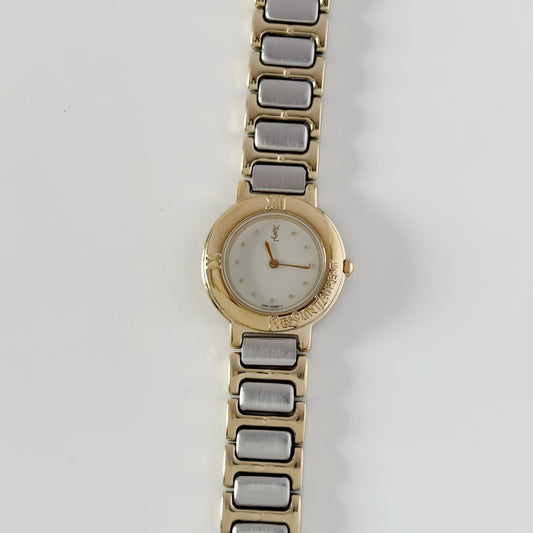 Yves Saint Laurent 1990s Two Tone Watch