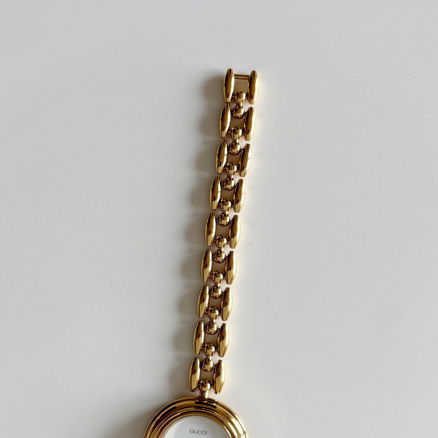 Gucci 1990s Interchangeable Bezel Gold Plated Watch with 6 bezels, case (167mm)