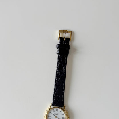 Dior 1990s Round Dial Gold Plated Watch