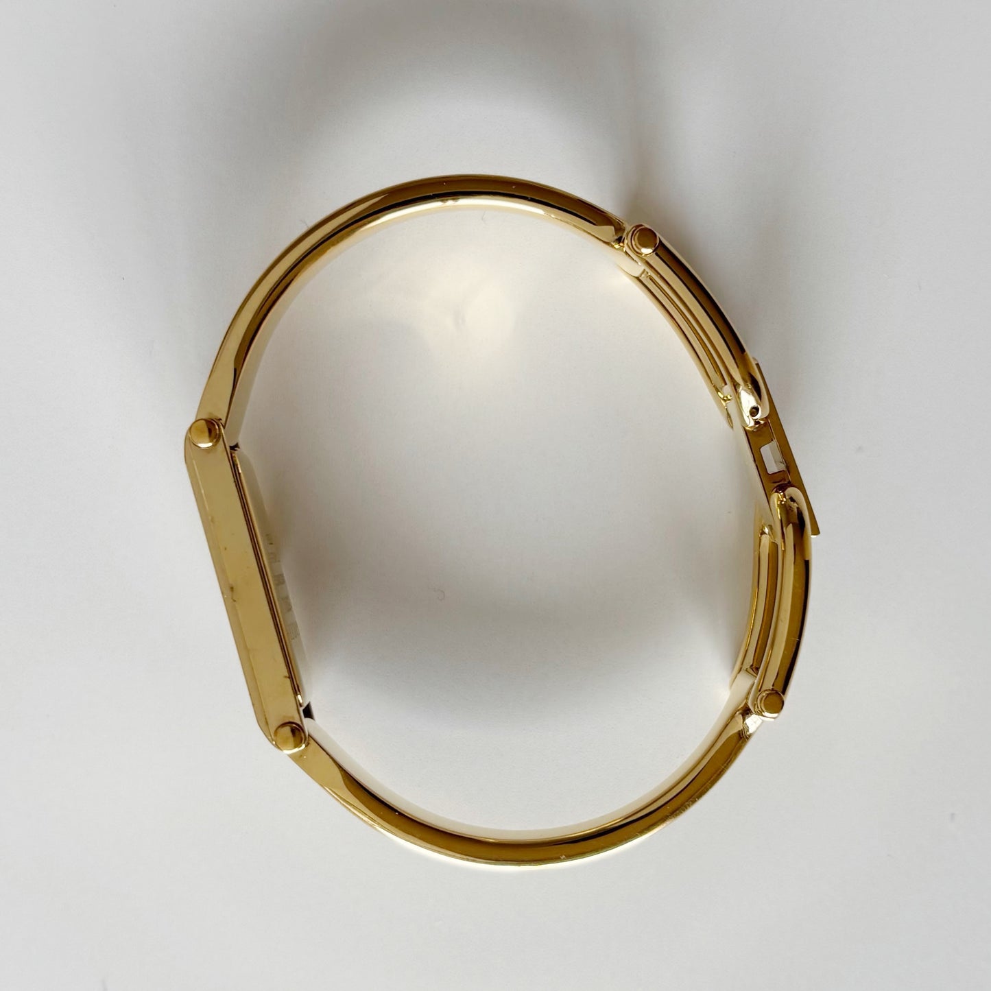 Gucci 1990s Seashell Dial Gold Plated Bangle Watch