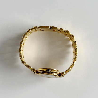 Fendi 1990s Seashell Dial Gold Plated Watch