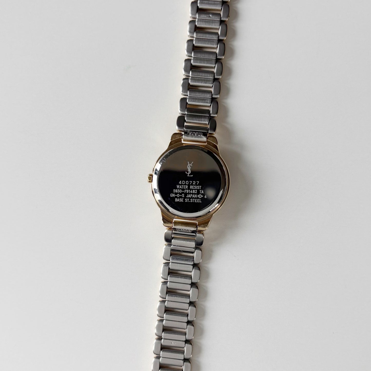 Yves Saint Laurent 1990s Round Dial Gold Plated Watch